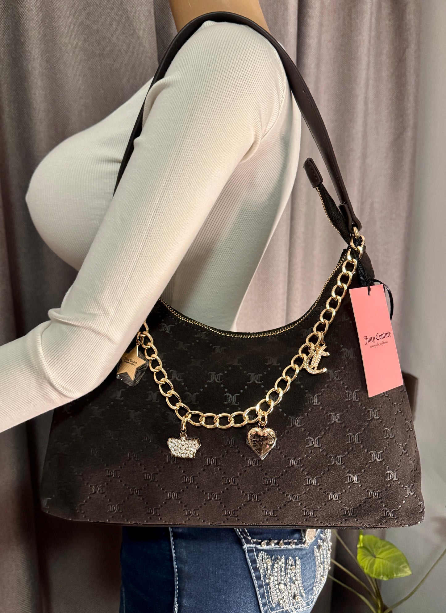 Cartera Juicy Couture Hobo Café Chocolate con Charms