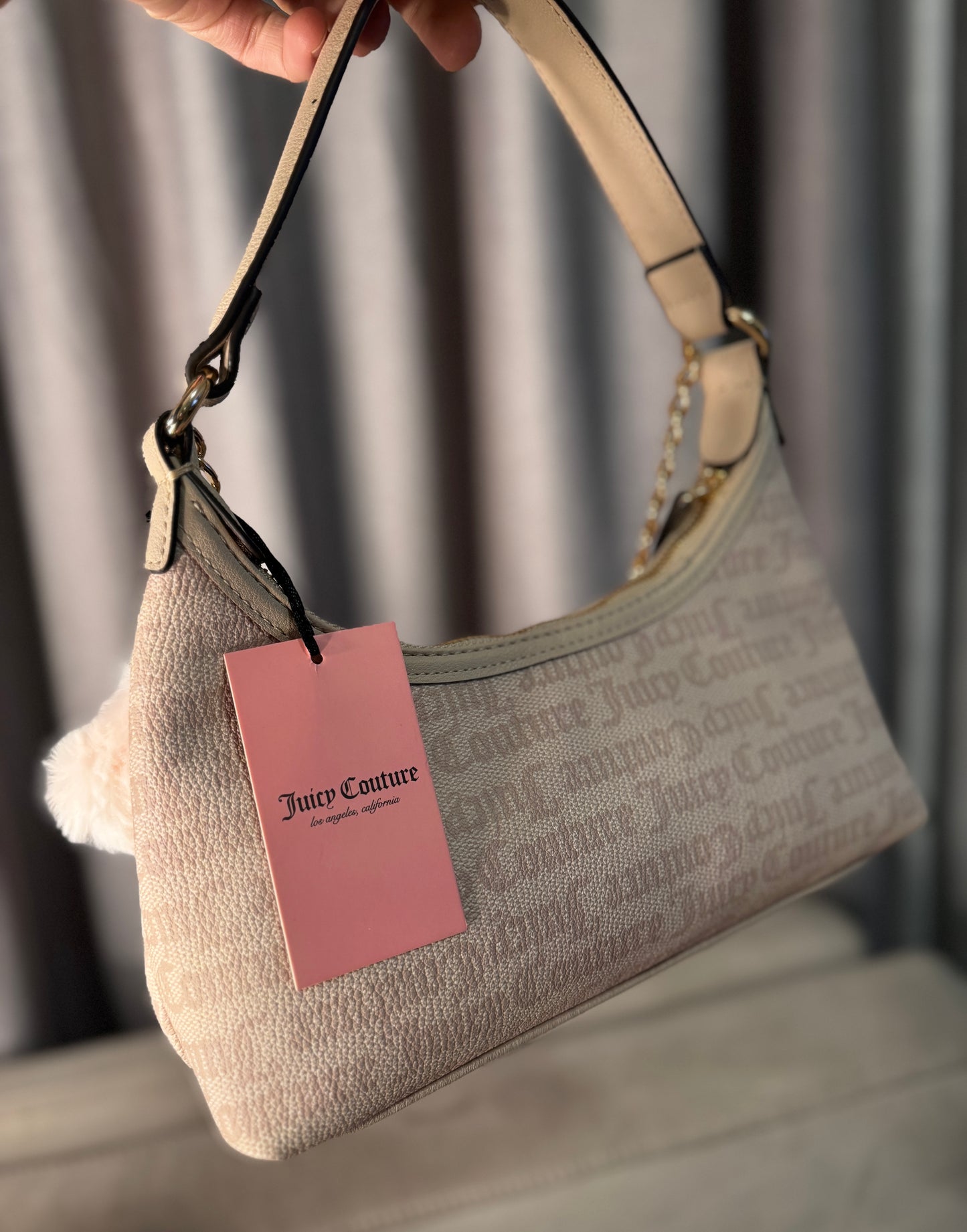 Cartera de Hombro Beige Juicy Couture