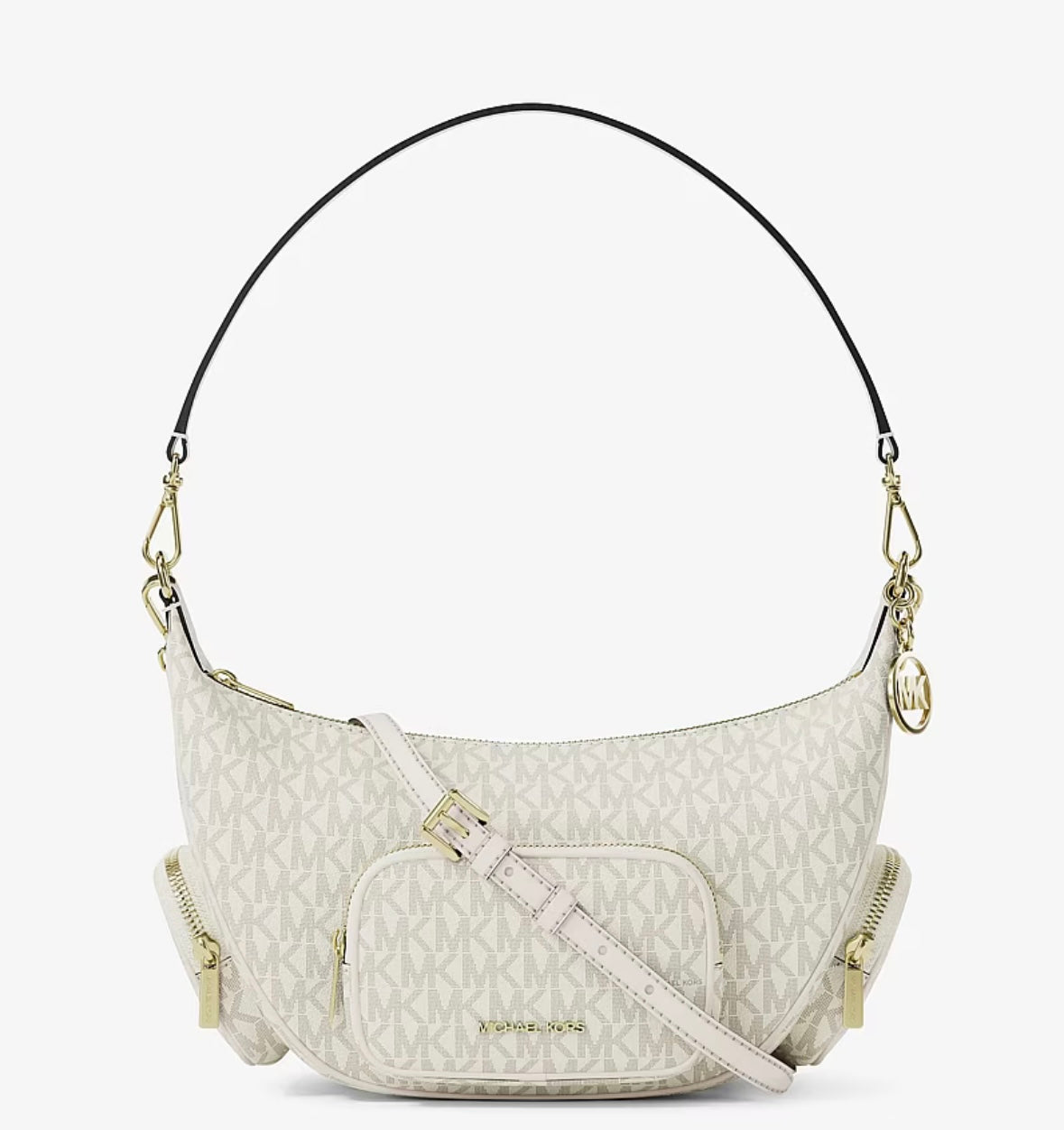 Cartera MK de hombro convertible con logotipo. Medium