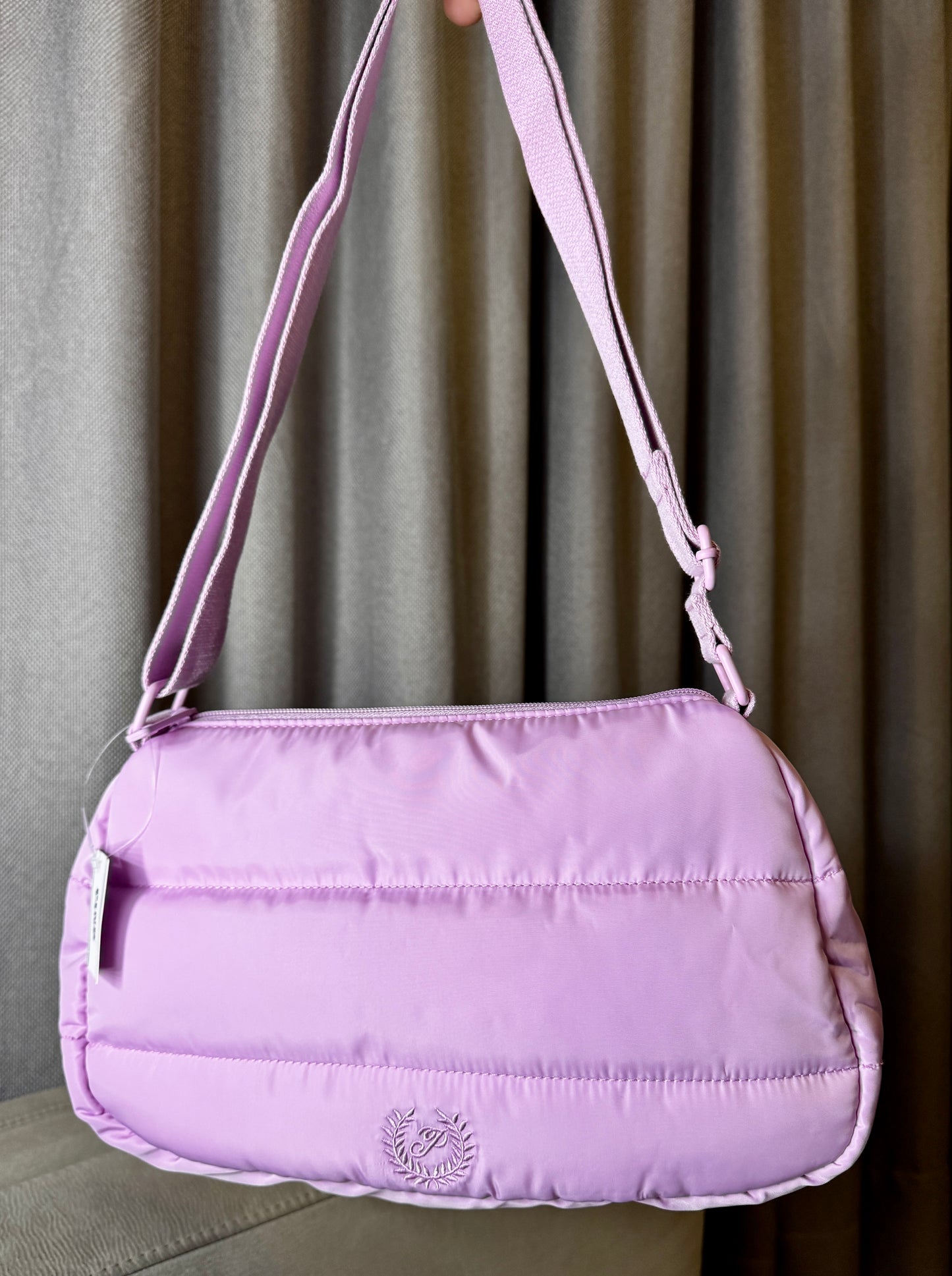 Cartera Pink Bandolera Acolchado Lila