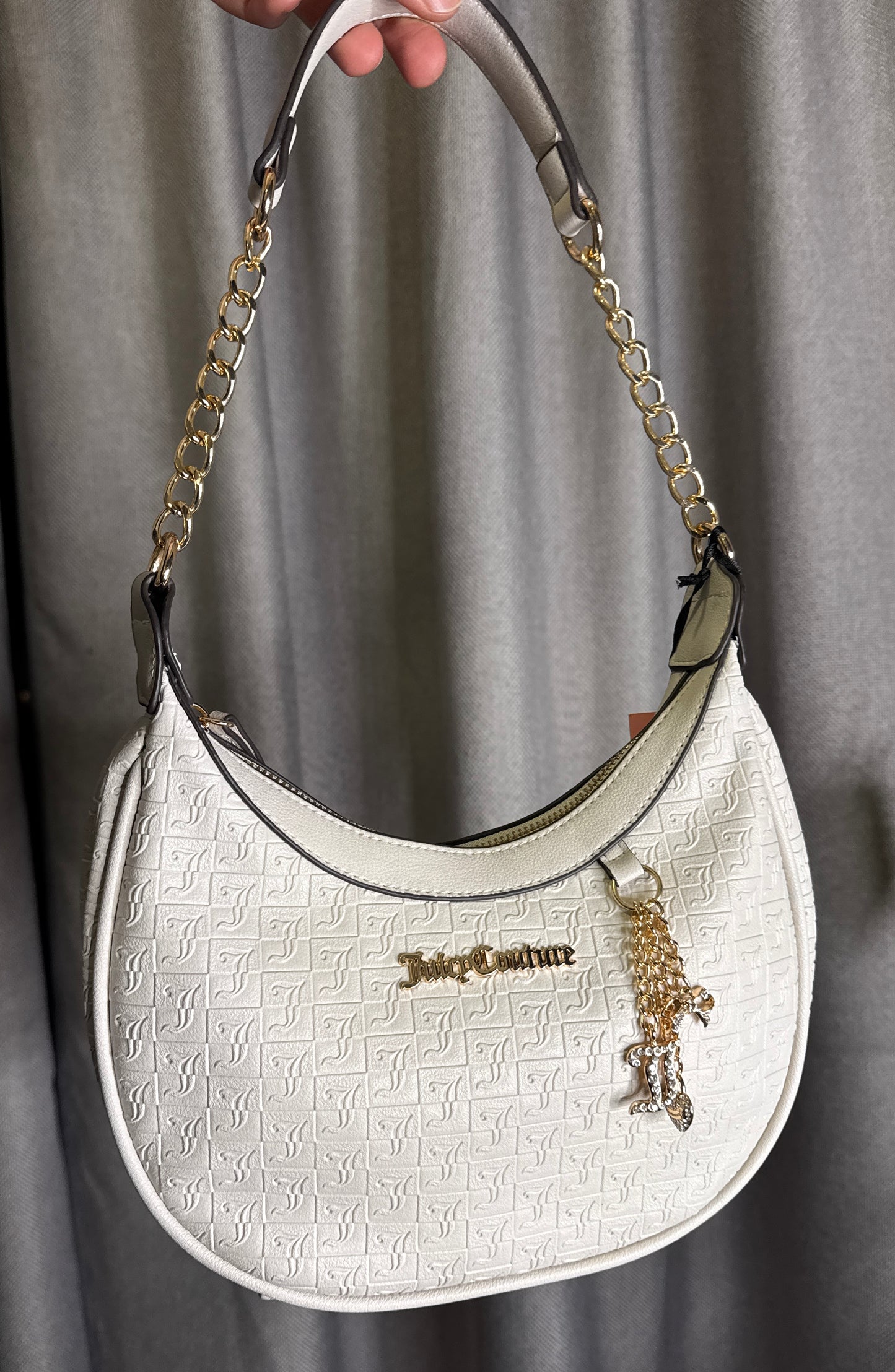Cartera Juicy Couture Blanca con Monograma