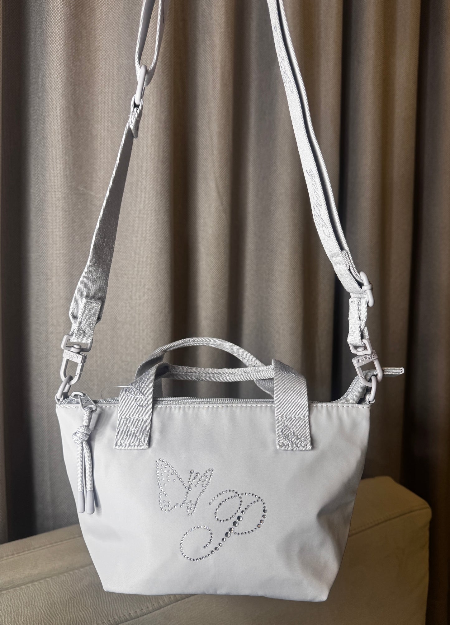 Cartera de mano y crossbody Pink Gris