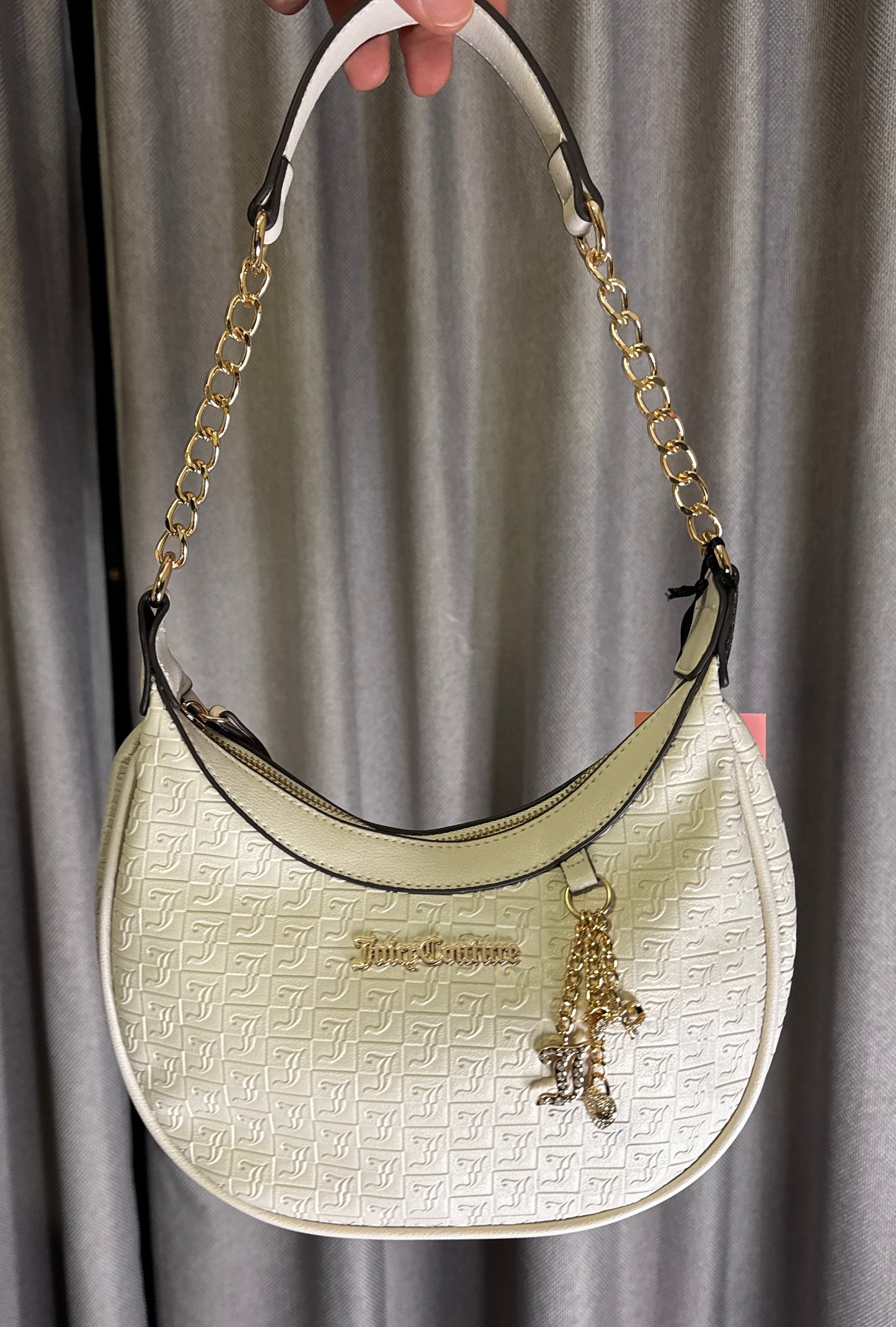 Cartera Juicy Couture Blanca con Monograma