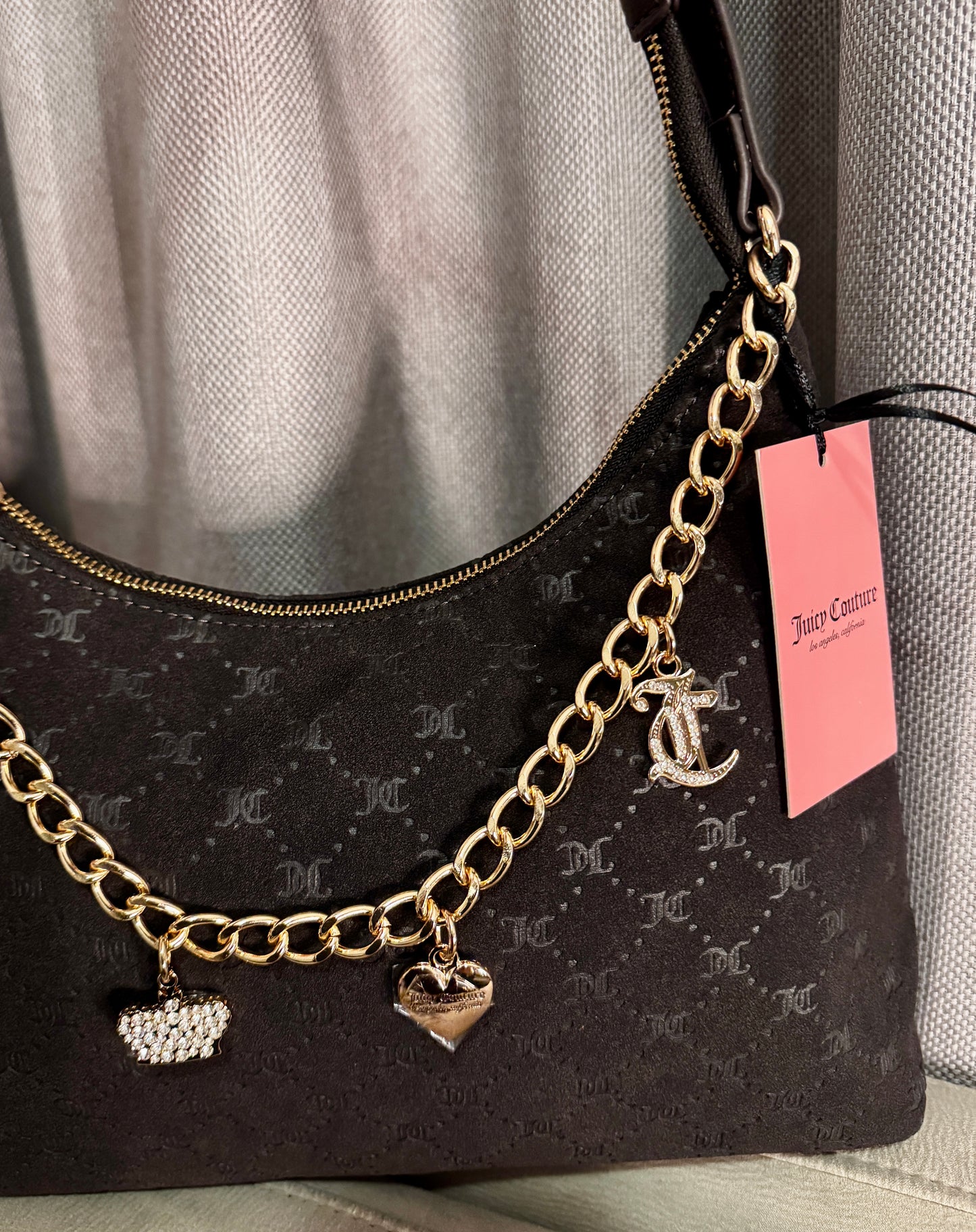 Cartera Juicy Couture Hobo Café Chocolate con Charms