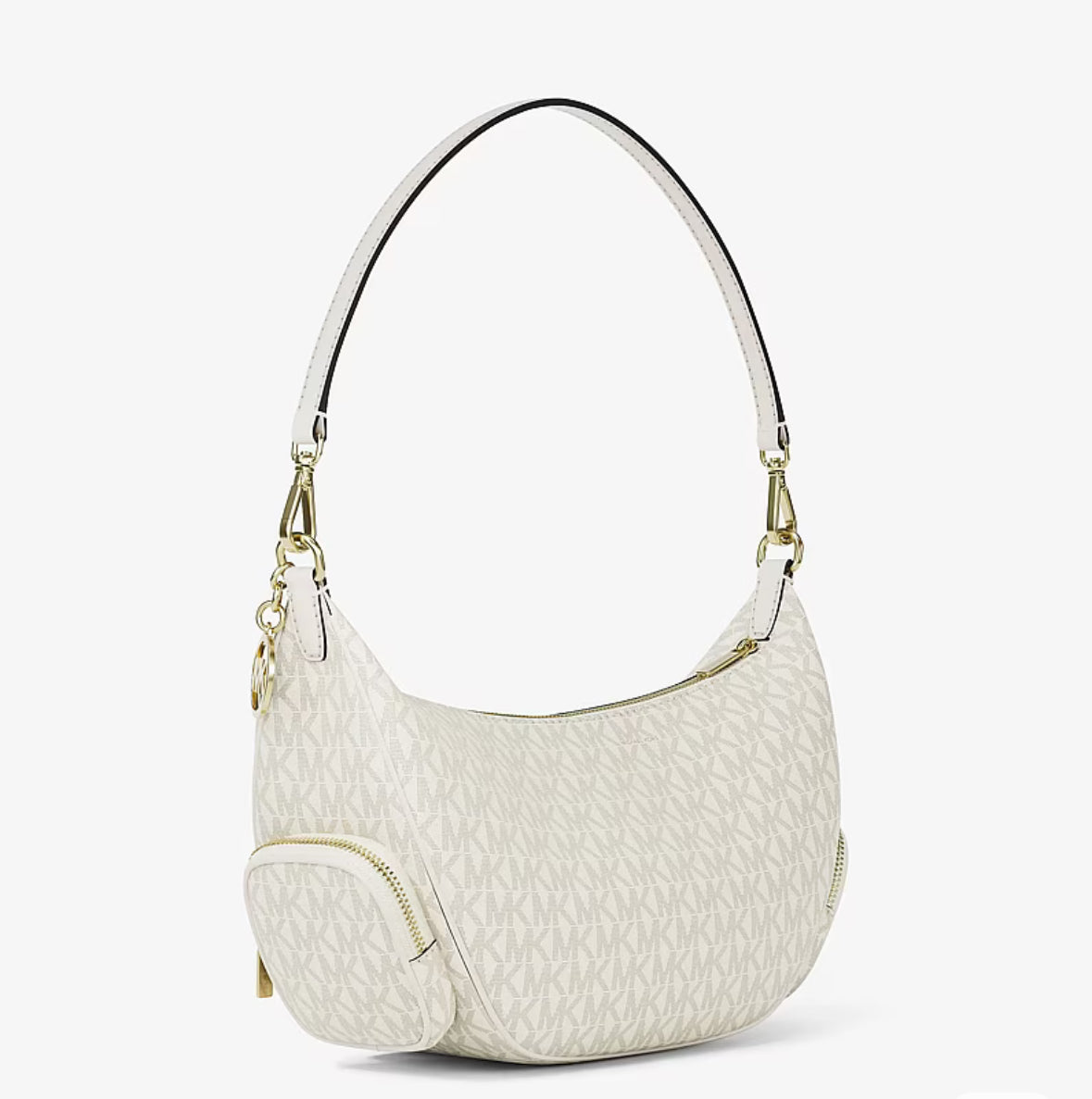 Cartera MK de hombro convertible con logotipo. Medium