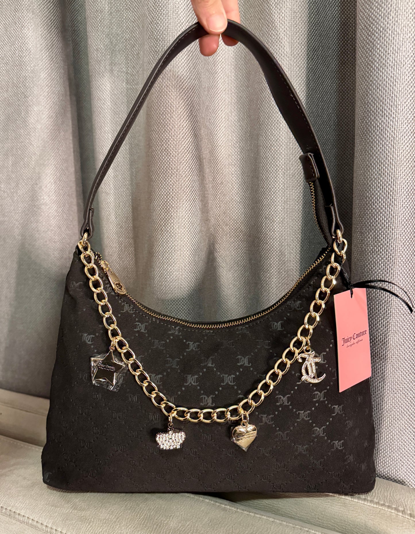 Cartera Juicy Couture Hobo Café Chocolate con Charms