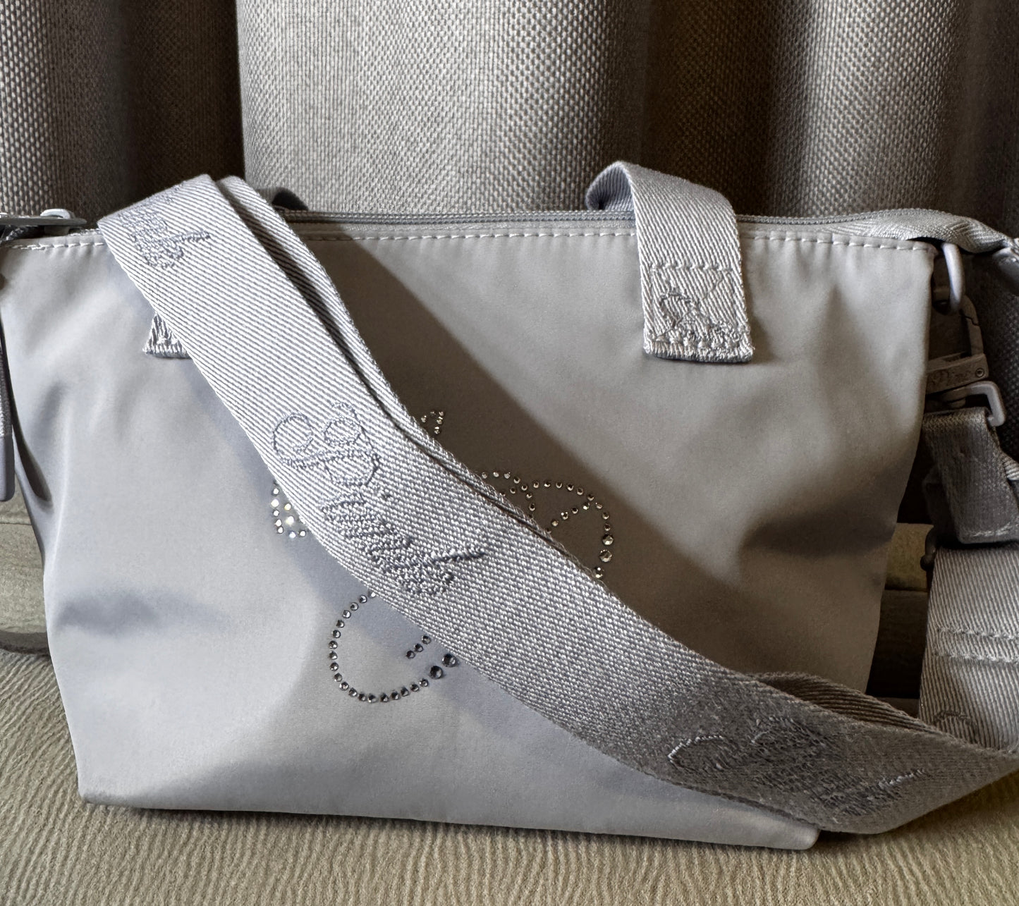 Cartera de mano y crossbody Pink Gris