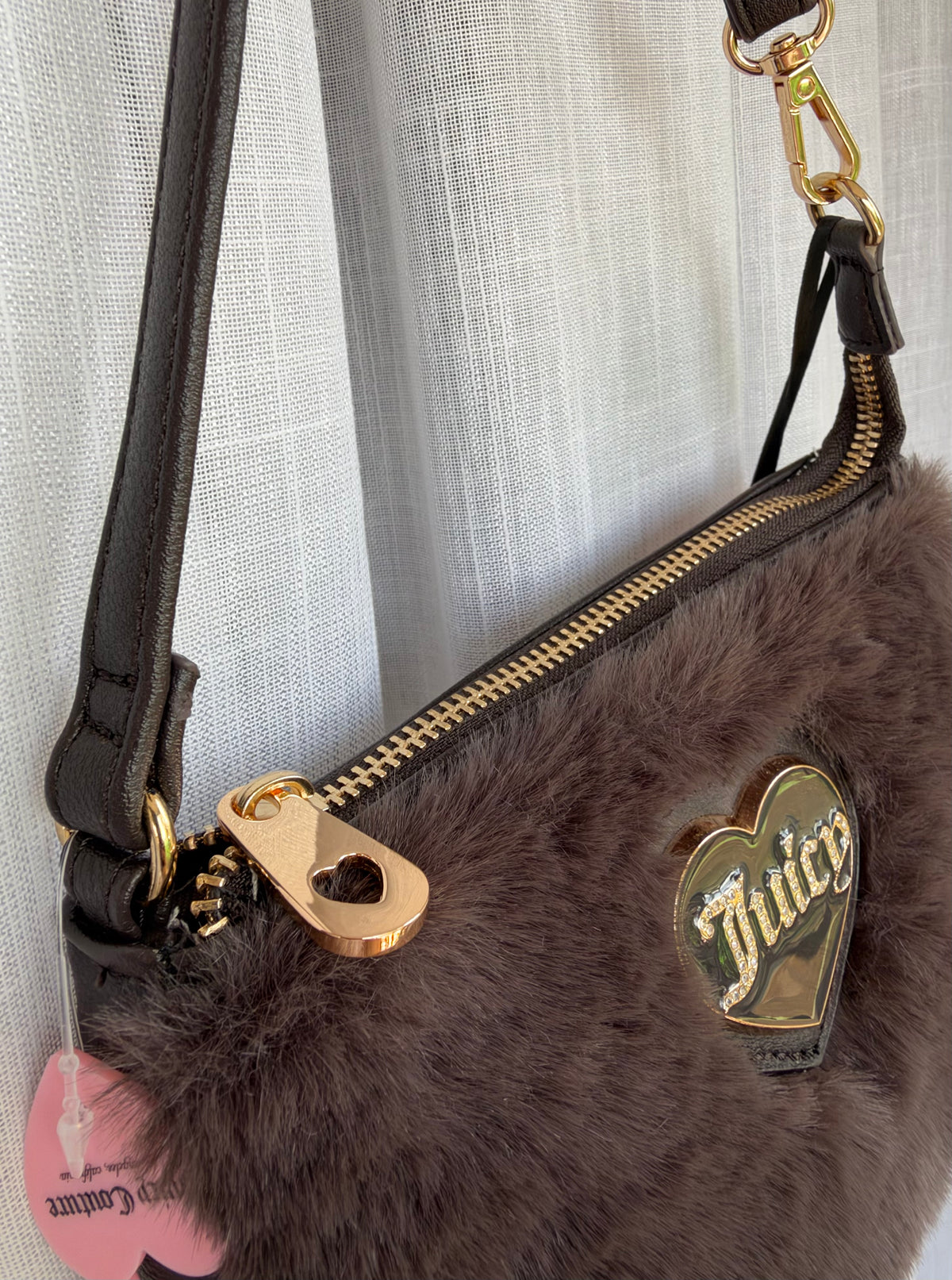 Cartera de Hombro Juicy Couture de Peluche Café Chocolate 🤎