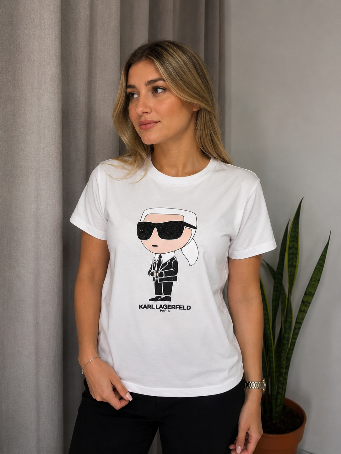 Polera Karl Lagerfeld Blanca