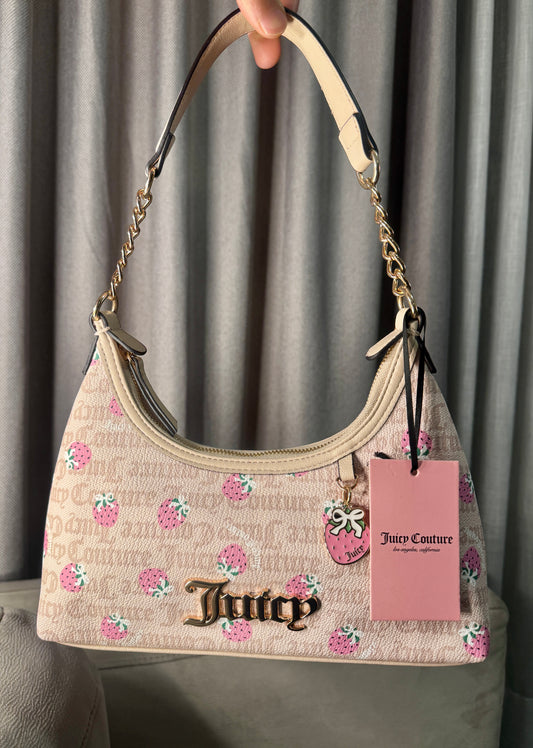 Cartera de hombro beige Juicy Couture