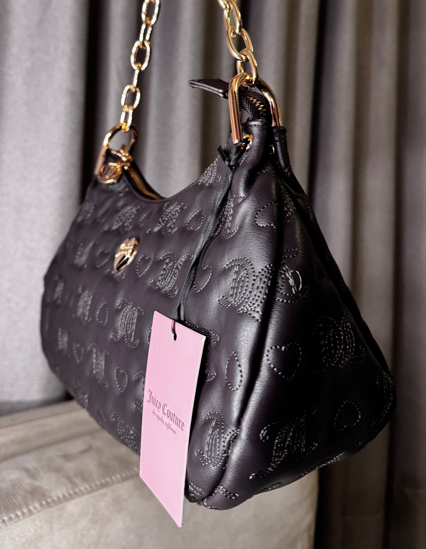 Cartera de Hombro Juicy Couture "Shoulder Bag" – Café Chocolate Acolchado