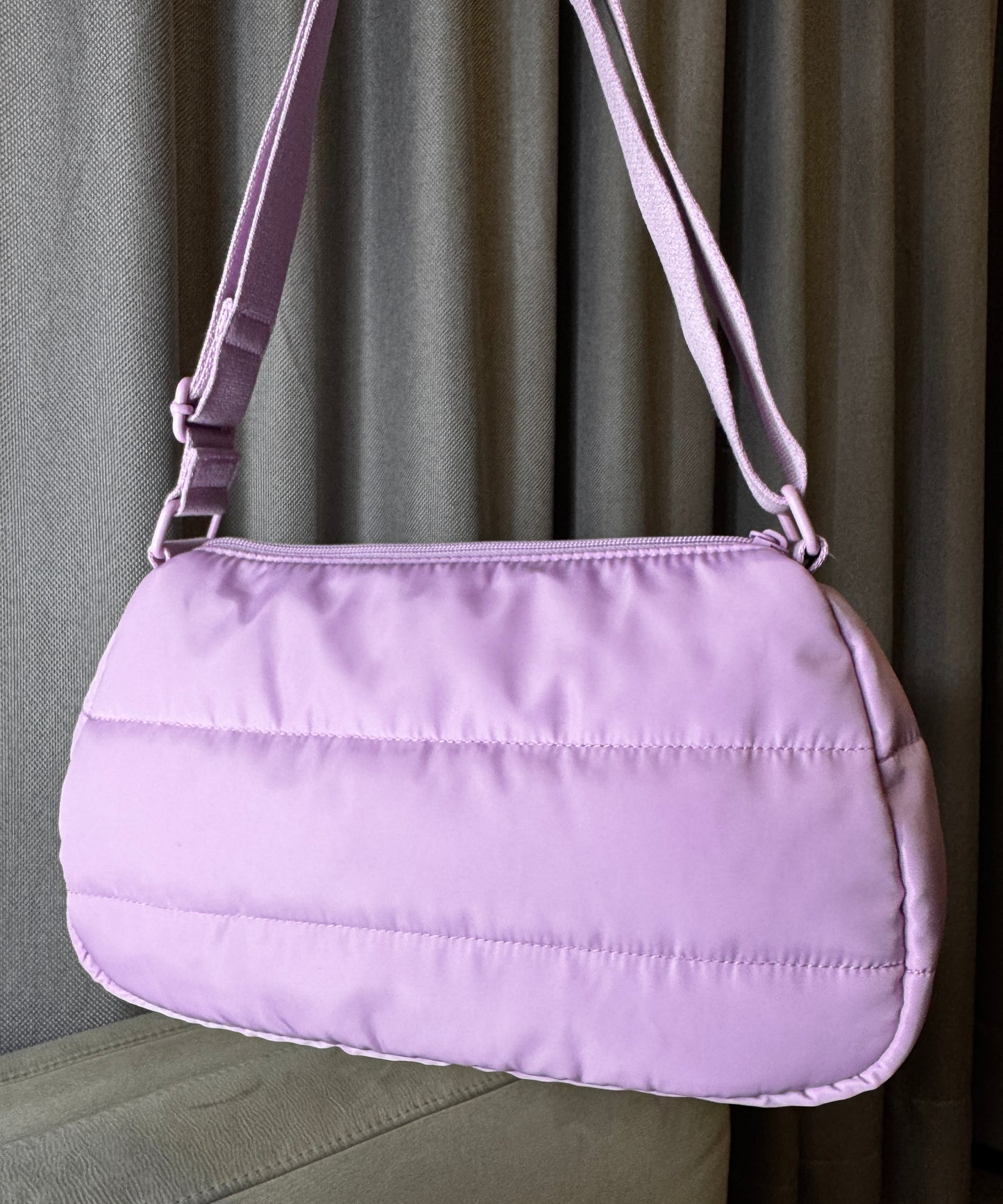 Cartera Pink Bandolera Acolchado Lila