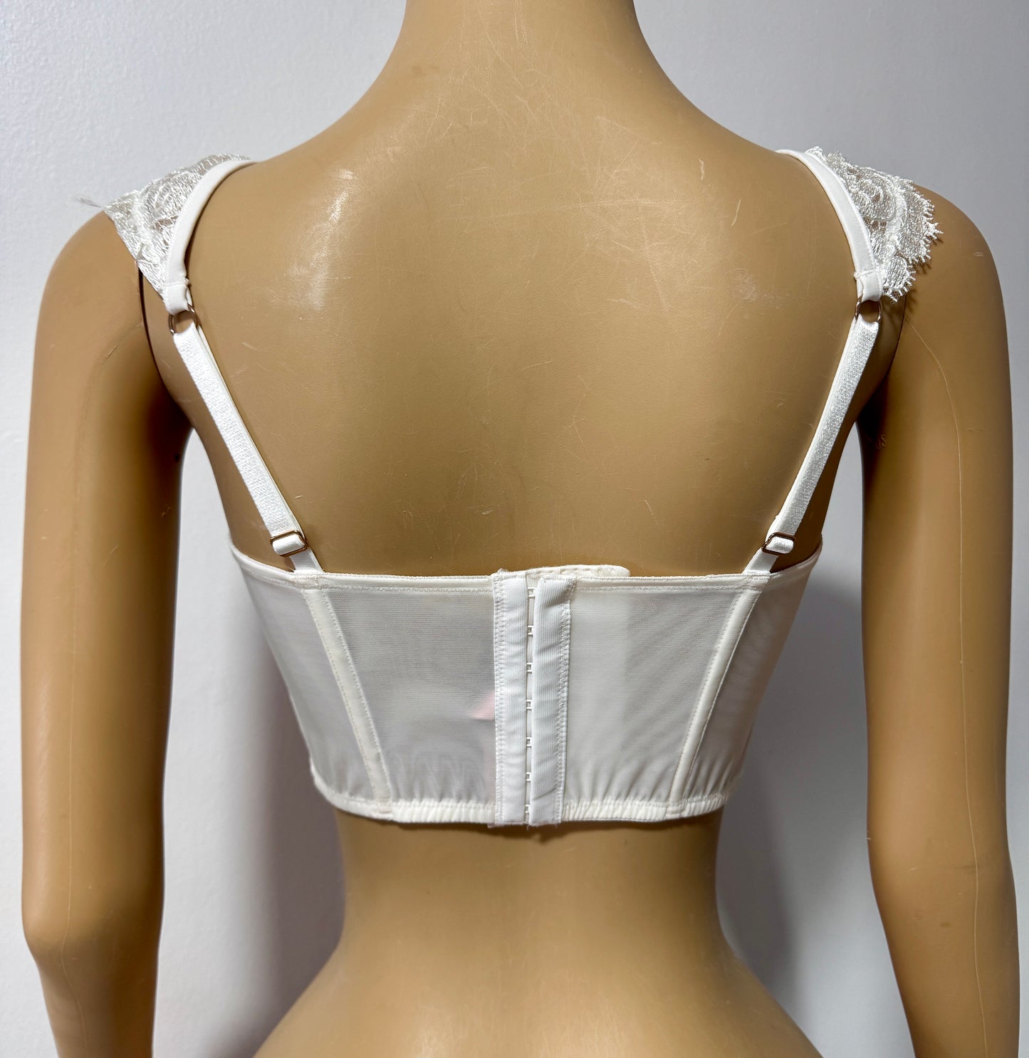 Top Corsé / Bustier de Encaje Blanco – Victoria's Secret