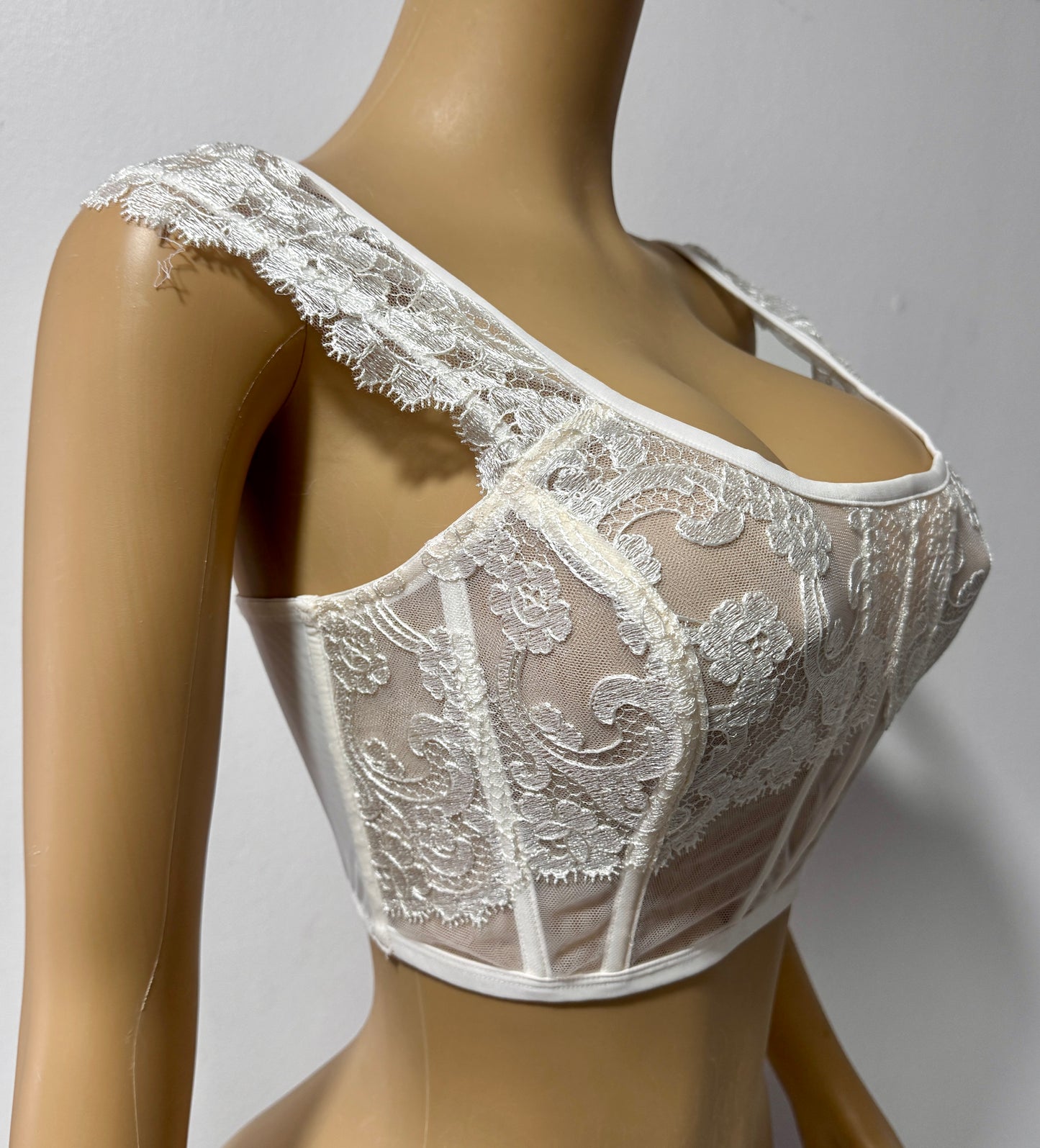 Top Corsé / Bustier de Encaje Blanco – Victoria's Secret