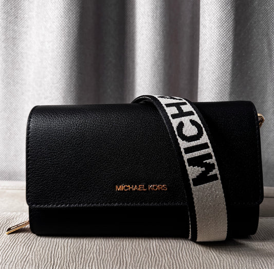 Crossbody Michael Kors Jet Set – Negro