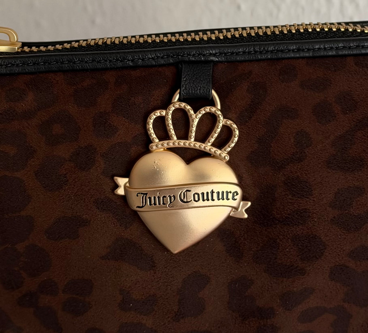 Cartera de Hombro Juicy Couture Animal Print Café