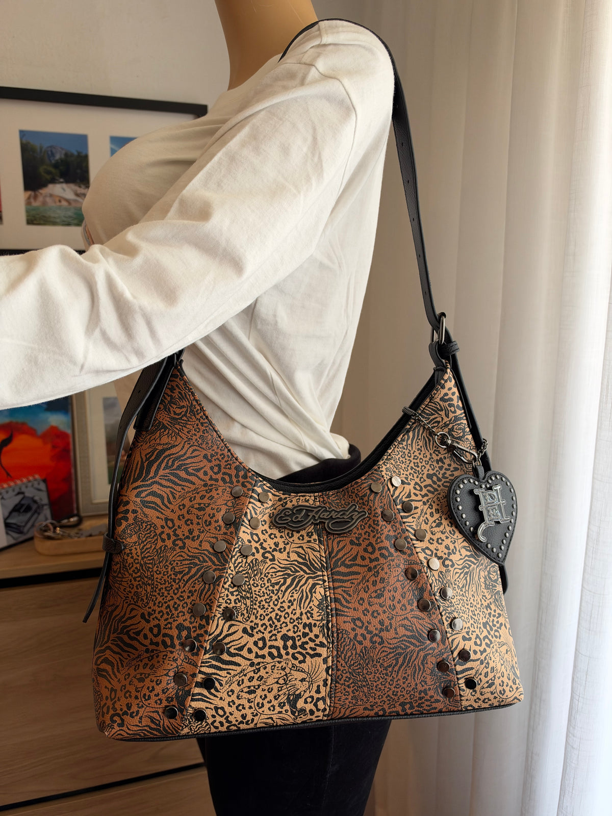 Cartera Hobo Ed Hardy Animal Print